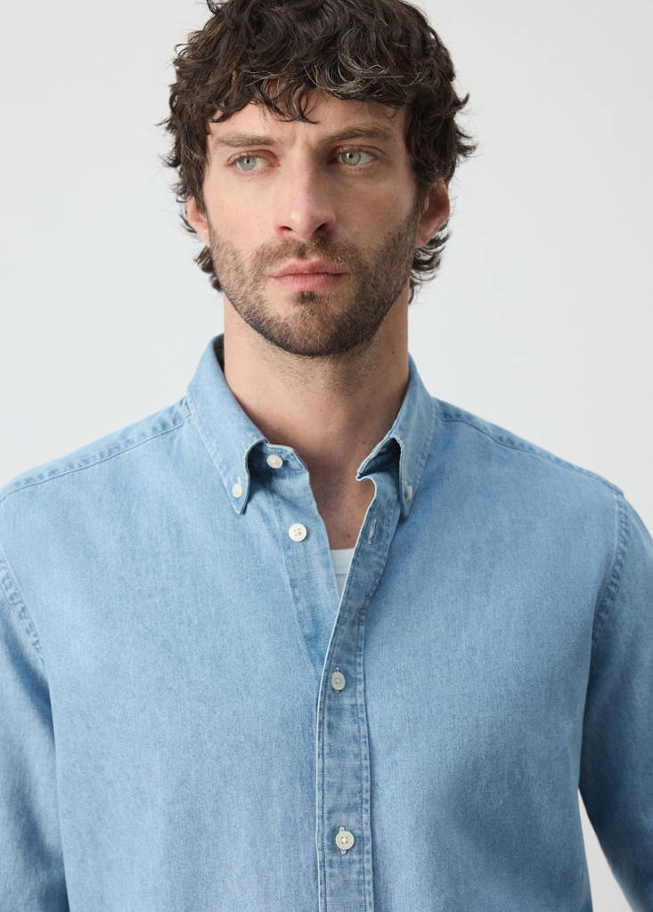 Regular fit denim shirt — Light Blue