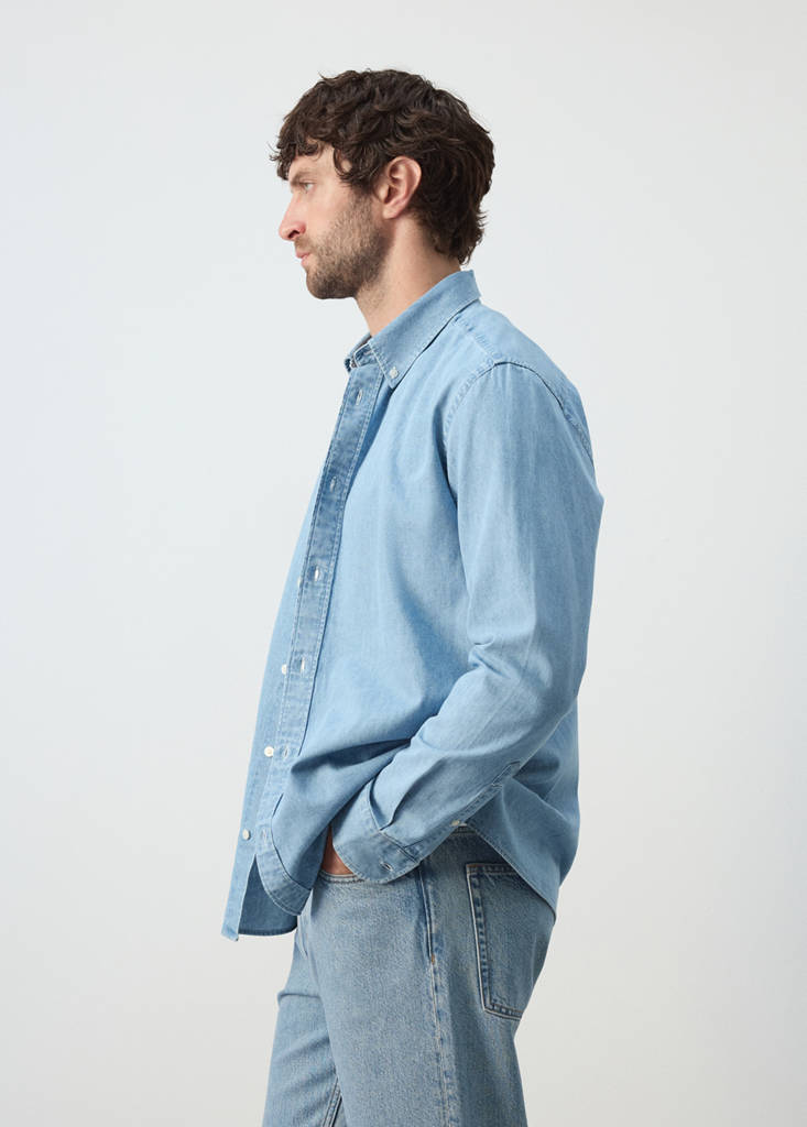 Regular fit denim shirt — Light Blue