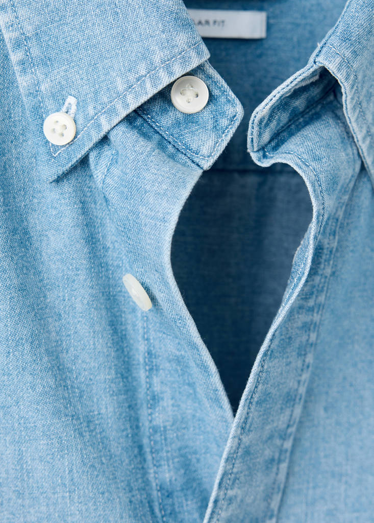 Regular fit denim shirt — Light Blue