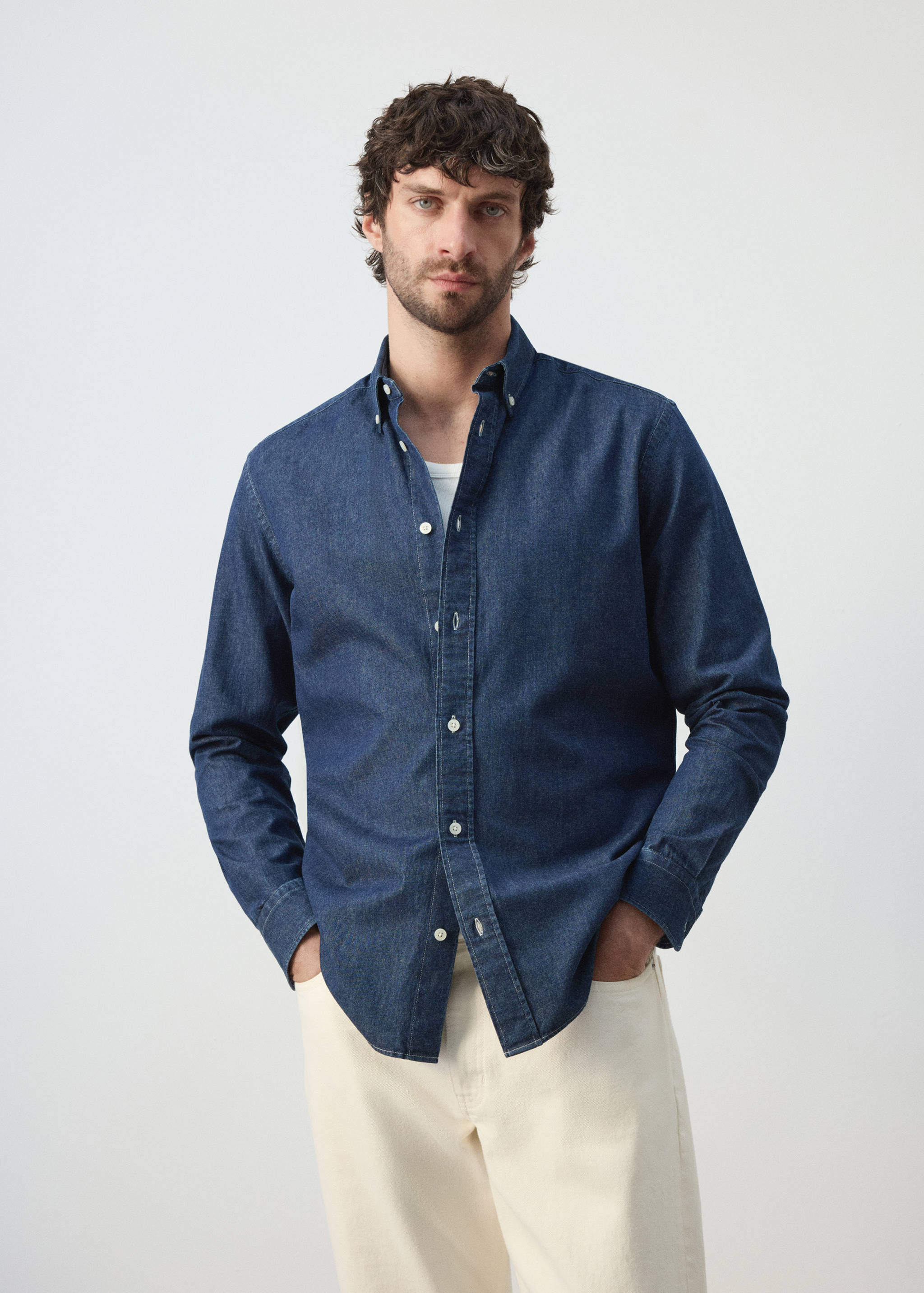 Camisa vaquera regular fit - Plano medio