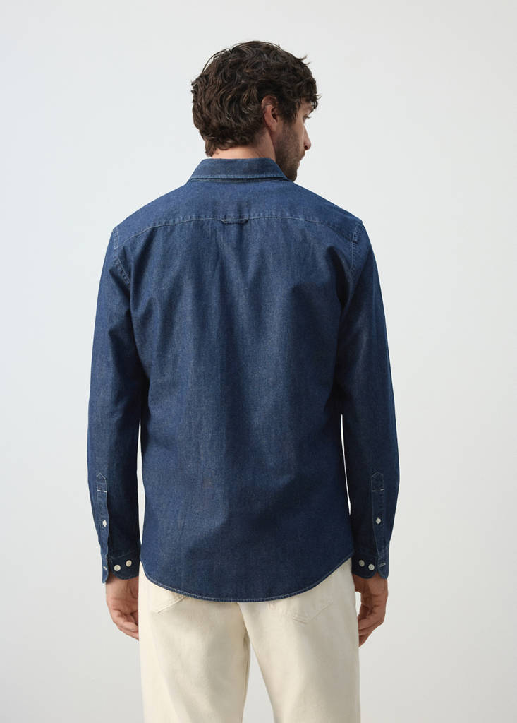 Regular fit denim shirt — Medium Blue