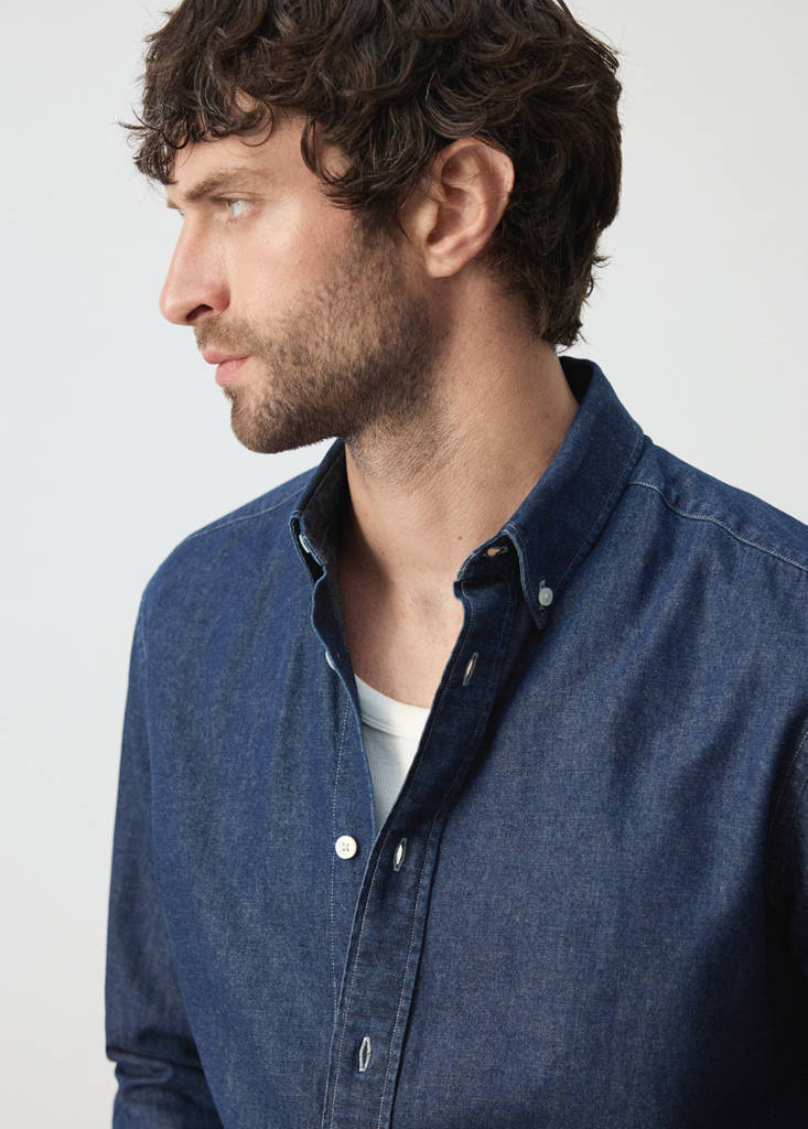 Regular fit denim shirt — Medium Blue