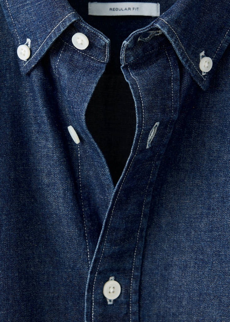 Regular fit denim shirt — Medium Blue