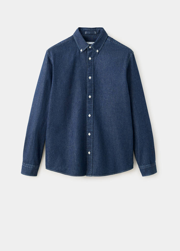 Regular fit denim shirt — Medium Blue