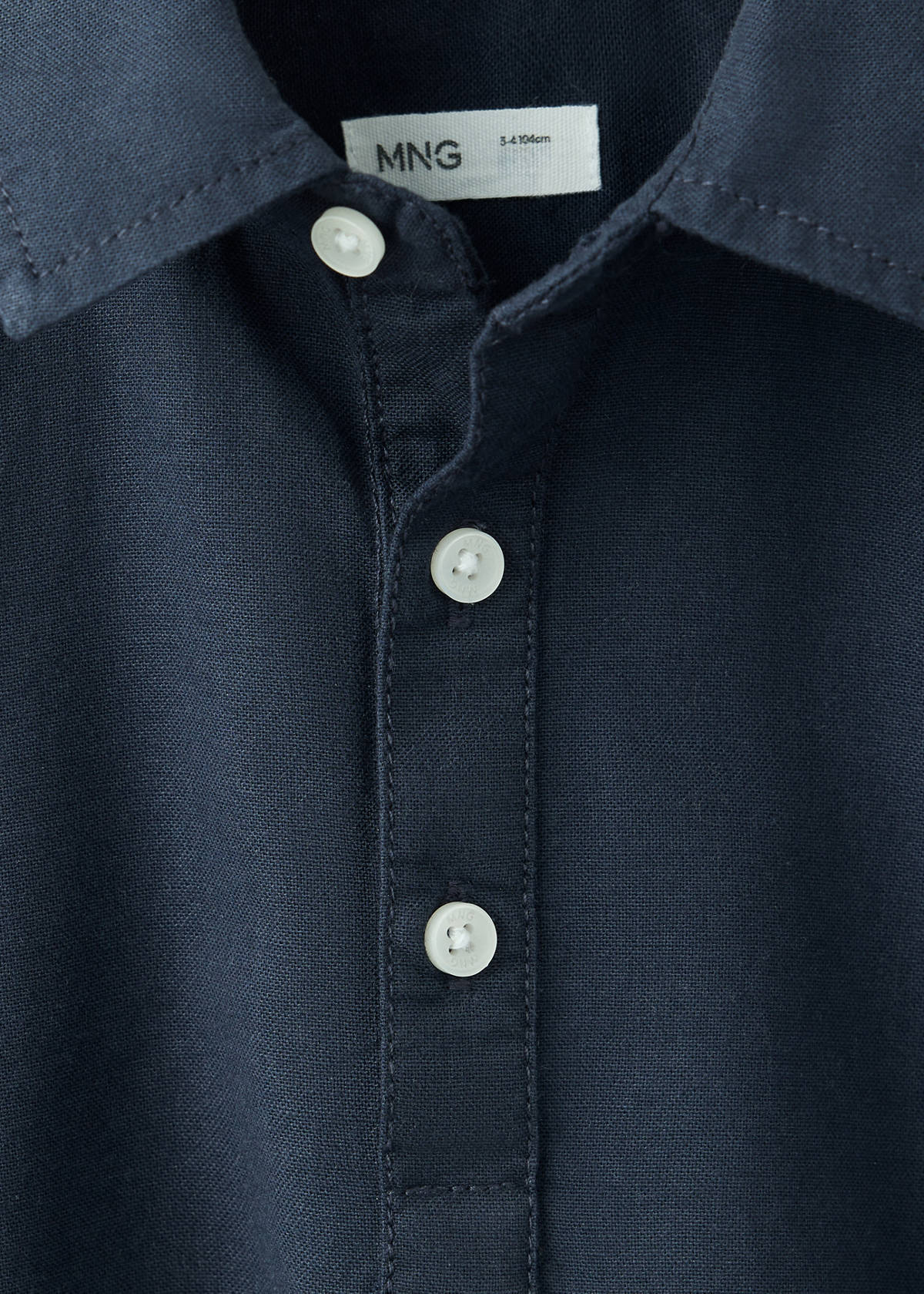 Cotton denim shirt — Navy