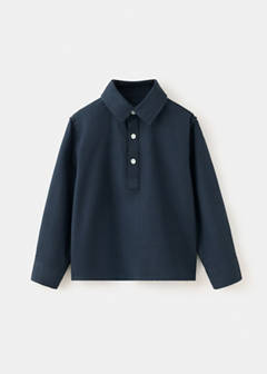 Cotton denim shirt — Navy 2