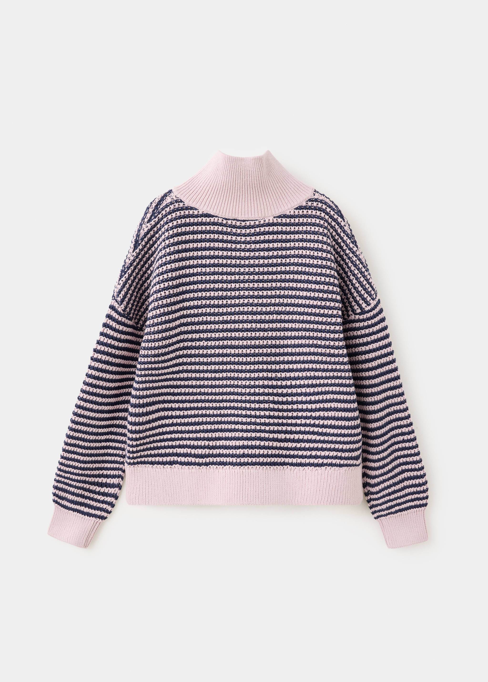 Pull-over zippé rayures - Verso de l’article