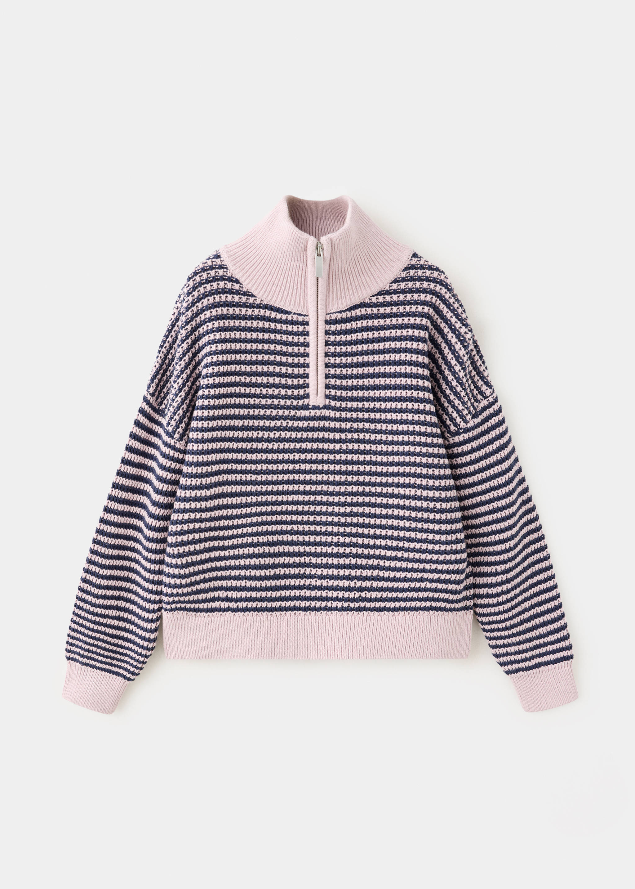 Pull-over zippé rayures - Article sans modèle