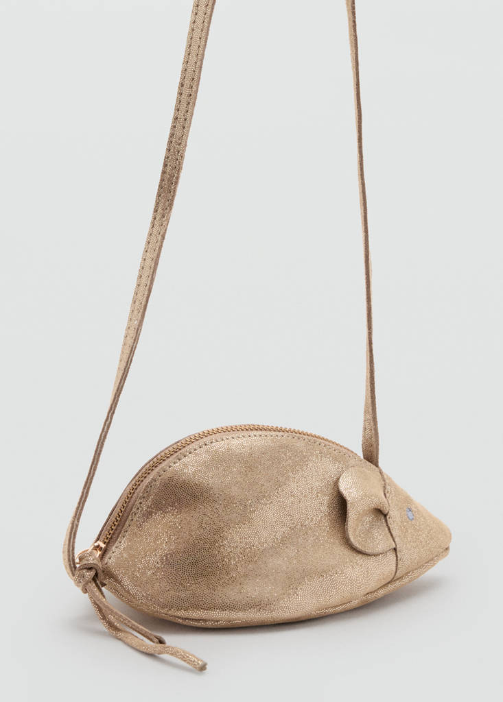 Mouse leather handbag — Sand