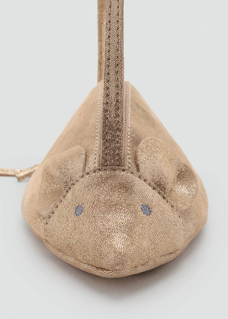 Mouse leather handbag — Sand