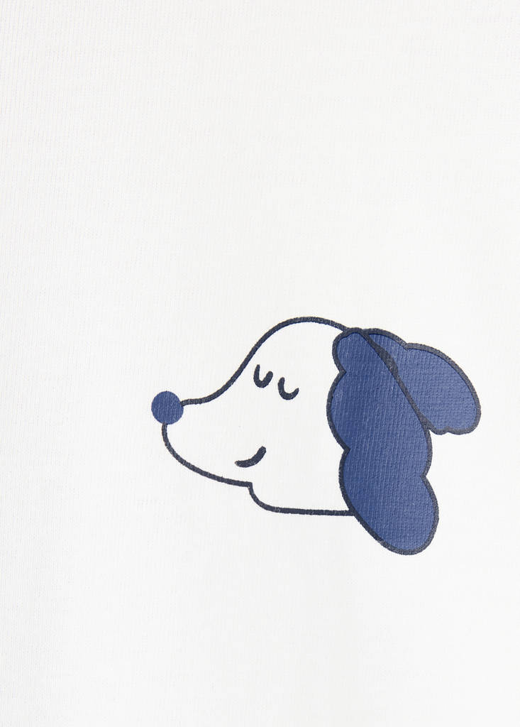 Printed cotton-blend t-shirt — White