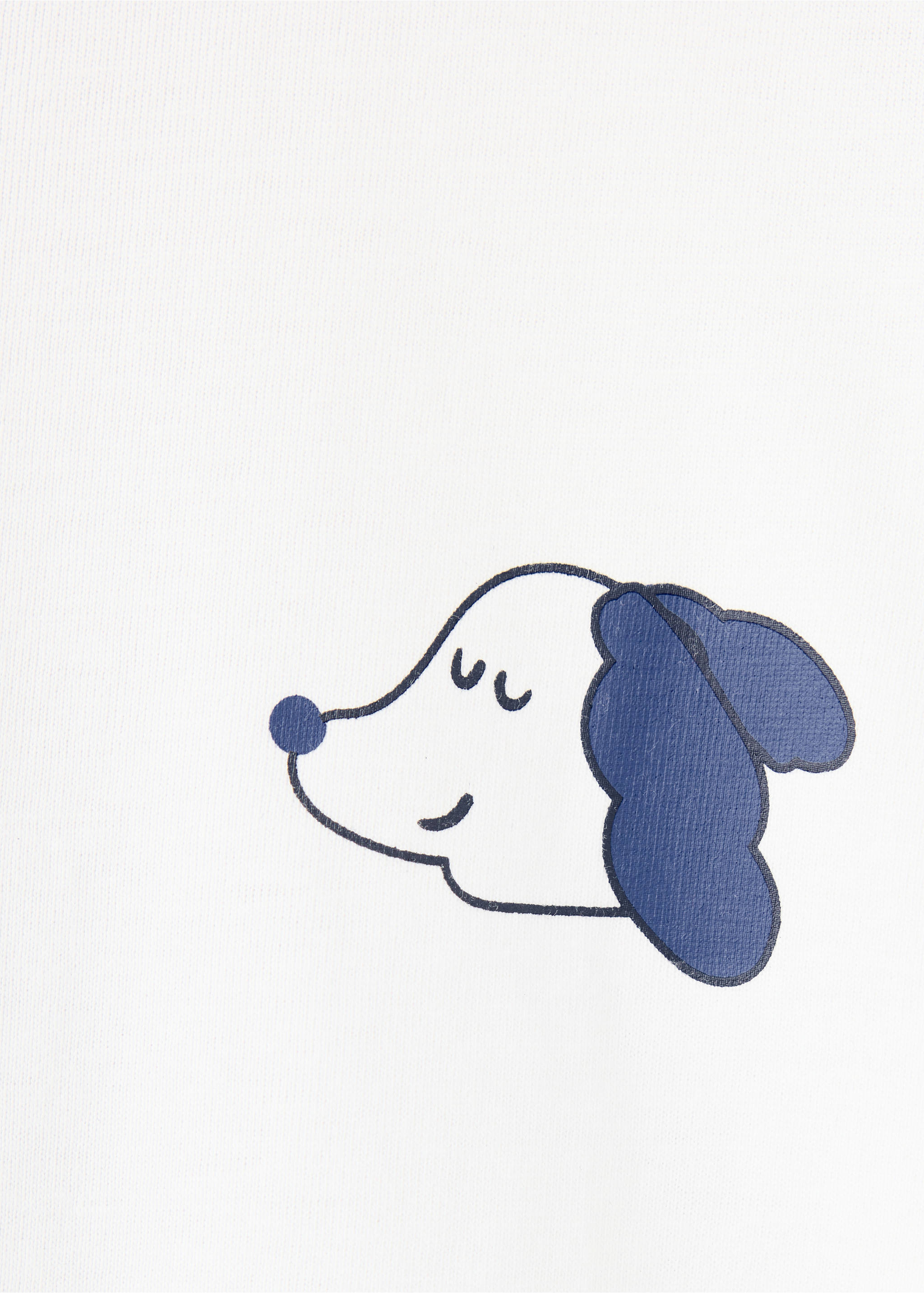 Printed cotton-blend t-shirt - Details of the article 0, White. Ref: 37034427-00.