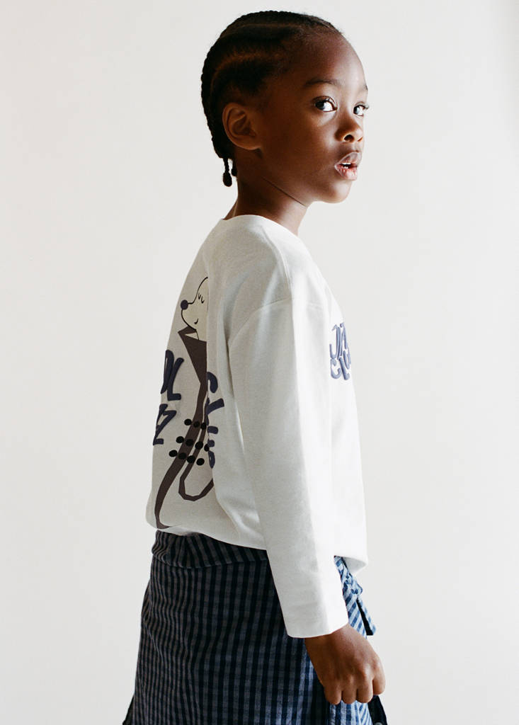 Printed cotton-blend t-shirt — White