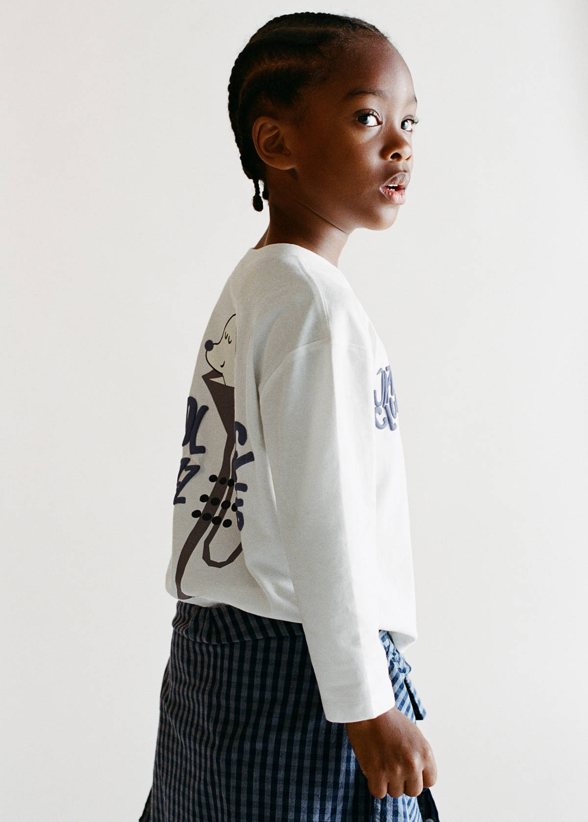 Printed cotton-blend t-shirt — White