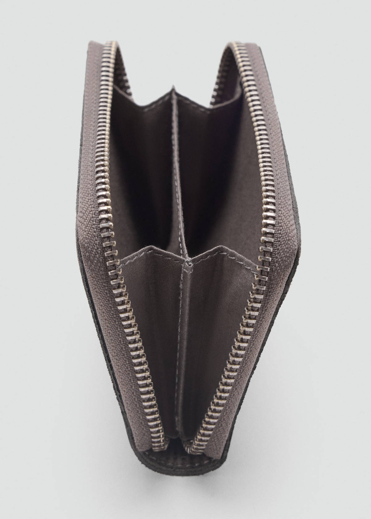 Studded leather purse — Grey