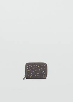Studded leather purse — Grey 1