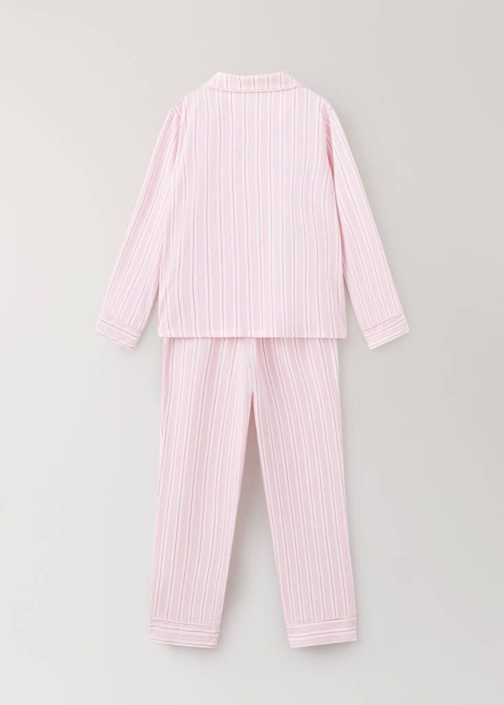 Full cotton striped pyjamas — Pink