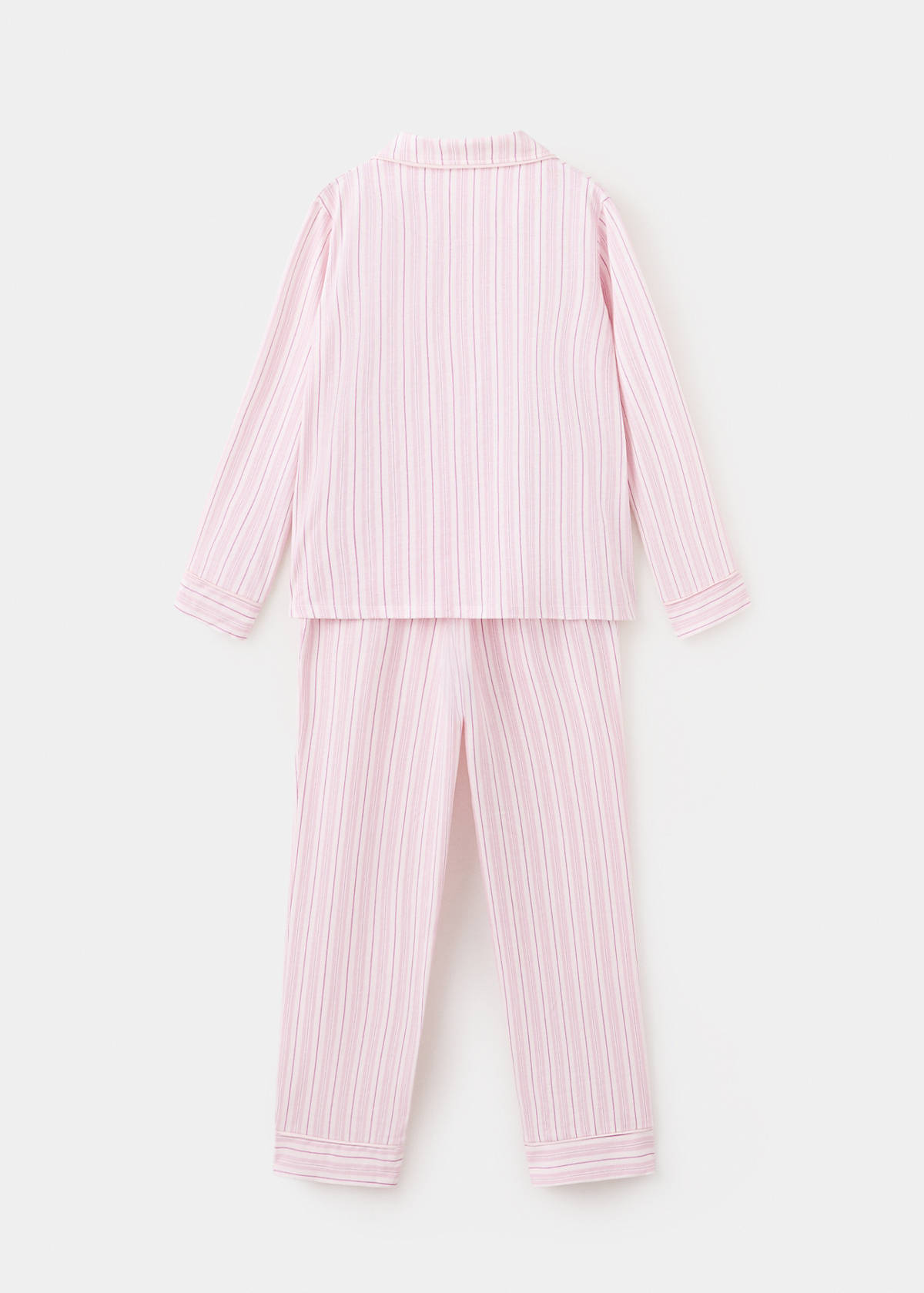 Full cotton striped pyjamas — Pink
