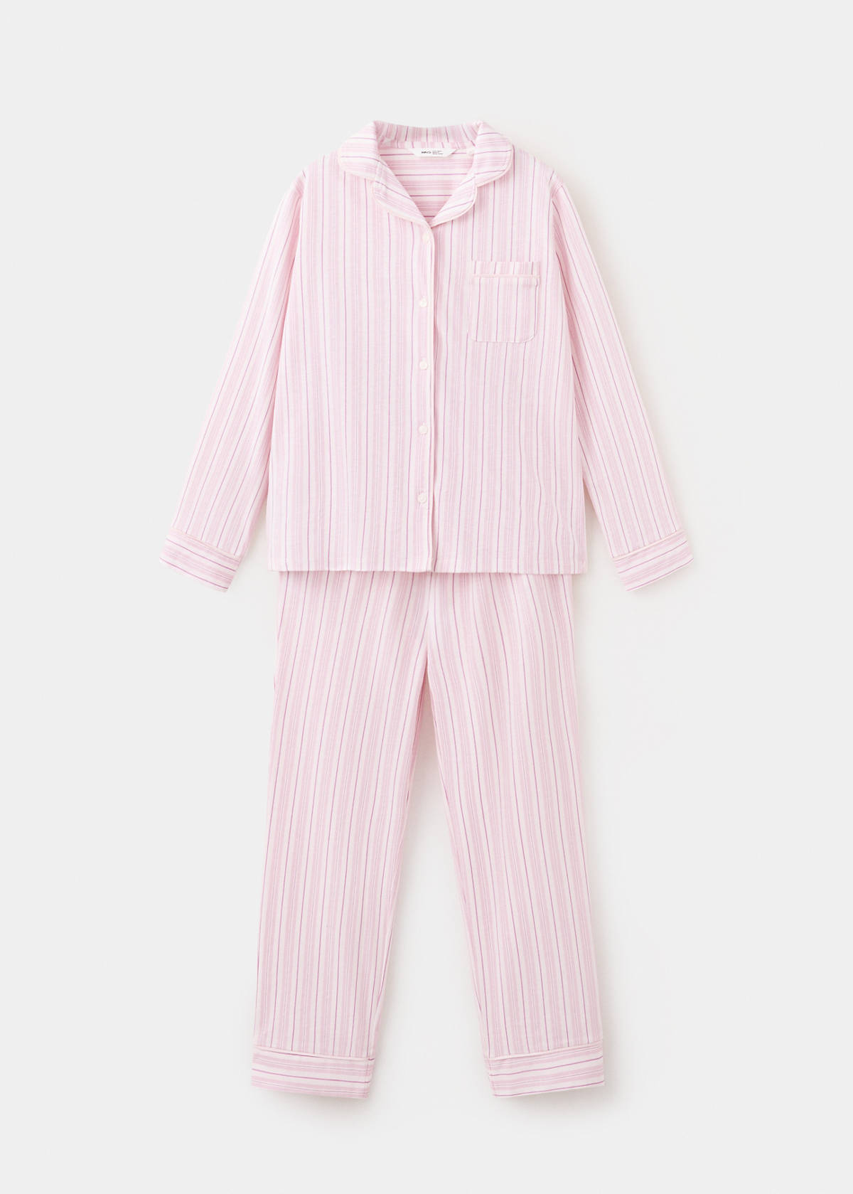 Full cotton striped pyjamas — Pink