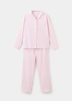 Full cotton striped pyjamas — Pink 1