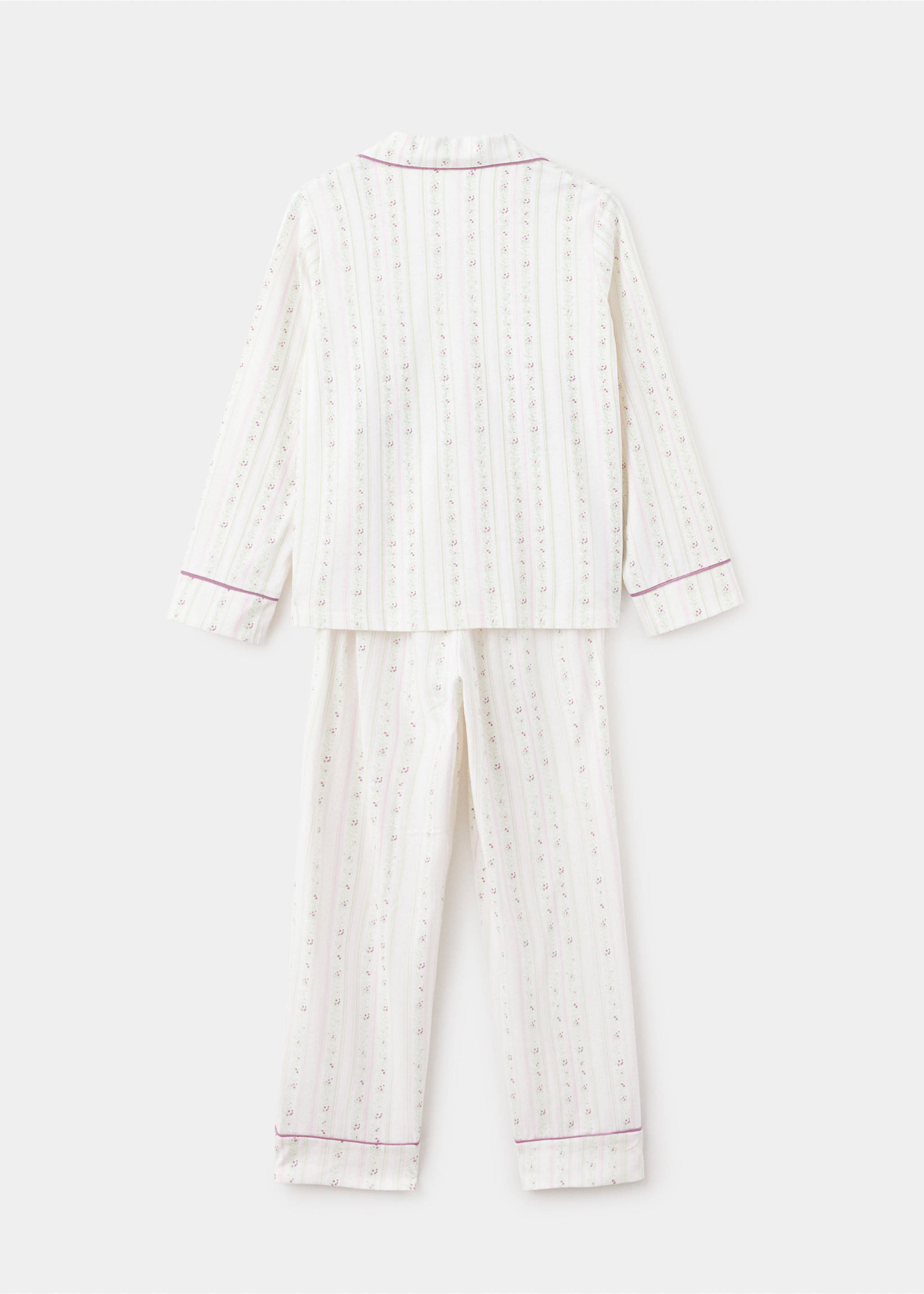 Floral-print pyjama set - Reverse of the article, Off White. Ref: 37034436-00.