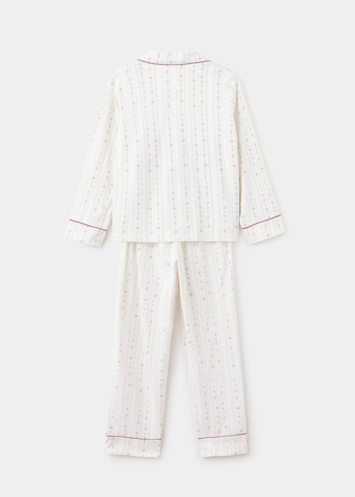 Floral-print pyjama set — Off White