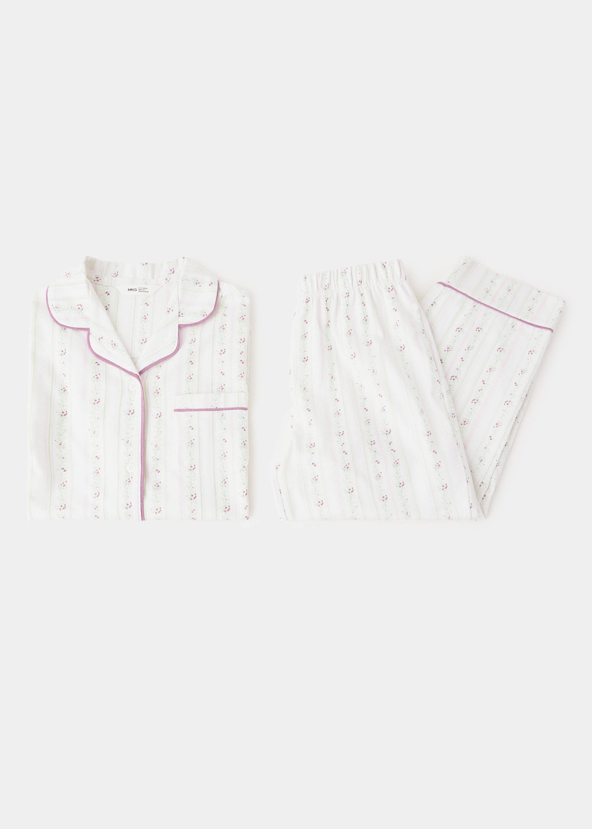 Floral-print pyjama set - Details of the article 0