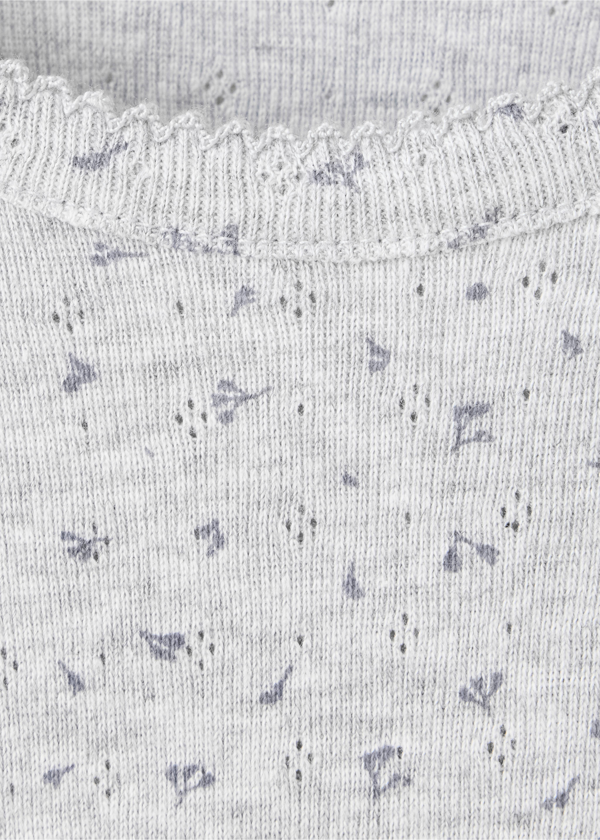 100% cotton floral full pyjamas set - Details of the article 8, Medium Heather Grey. Ref: 37034439-00.