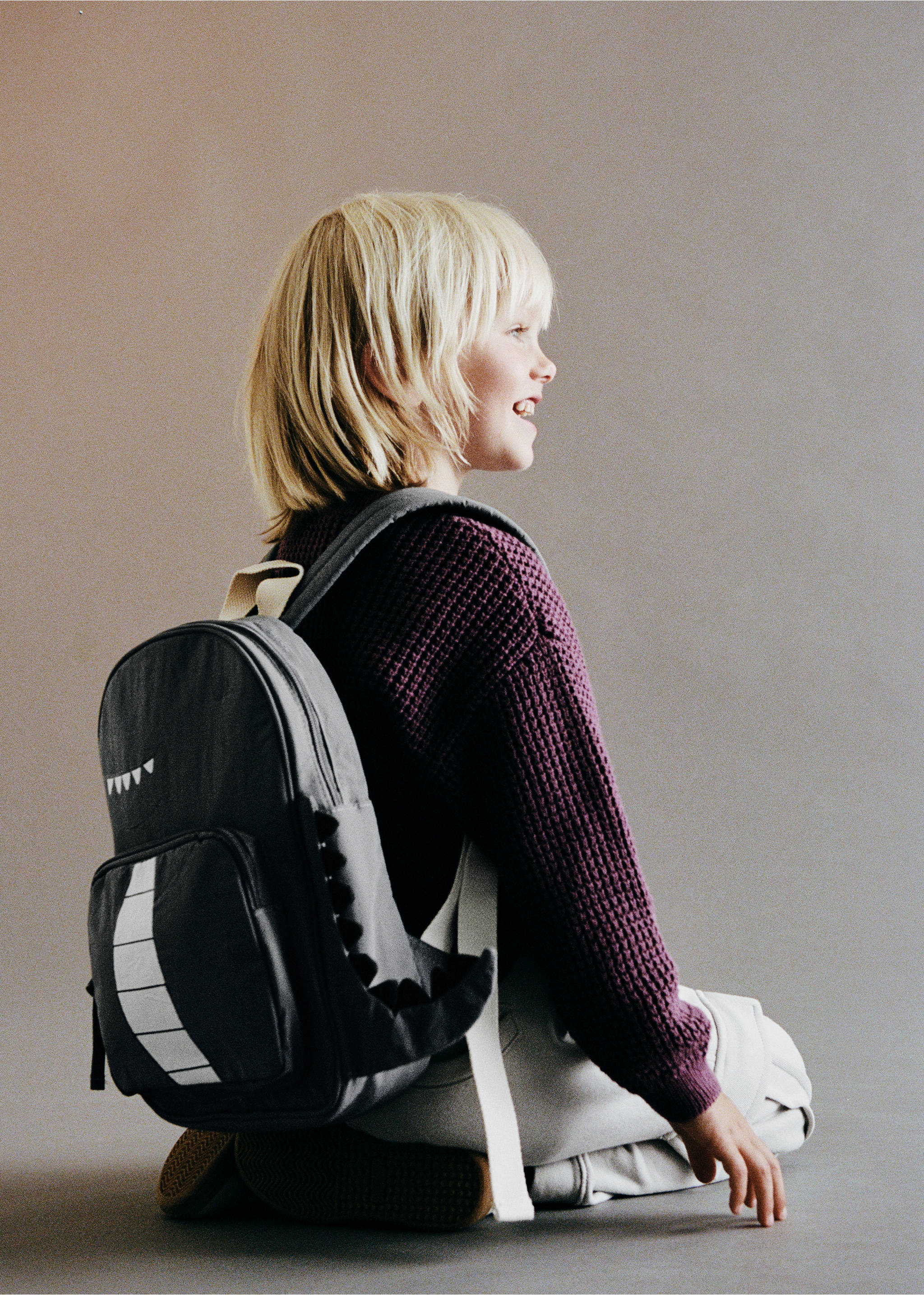 Dinosaurier-Rucksack - Detail des Artikels 5, Grau. Ref: 37034441-00.