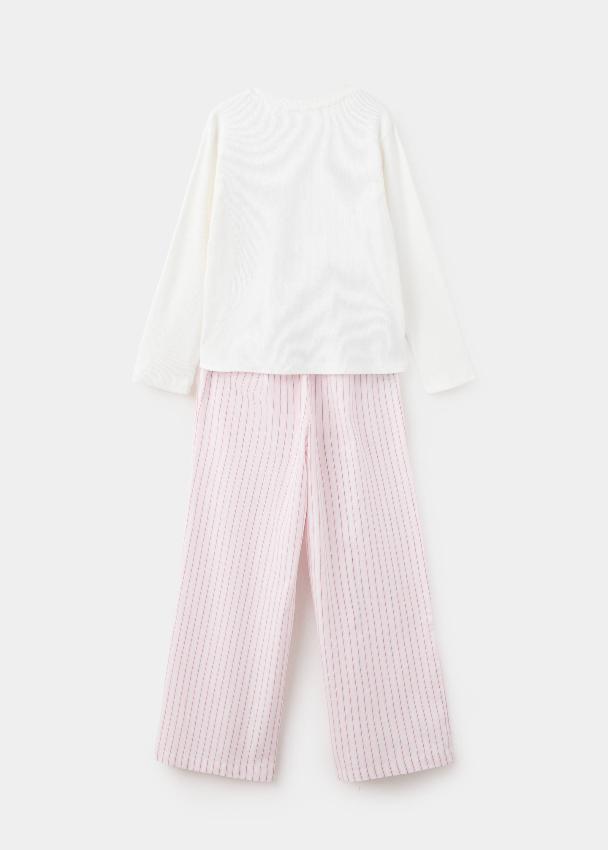 Full cotton pyjama set with text - الجهة الخلفية للمنتج