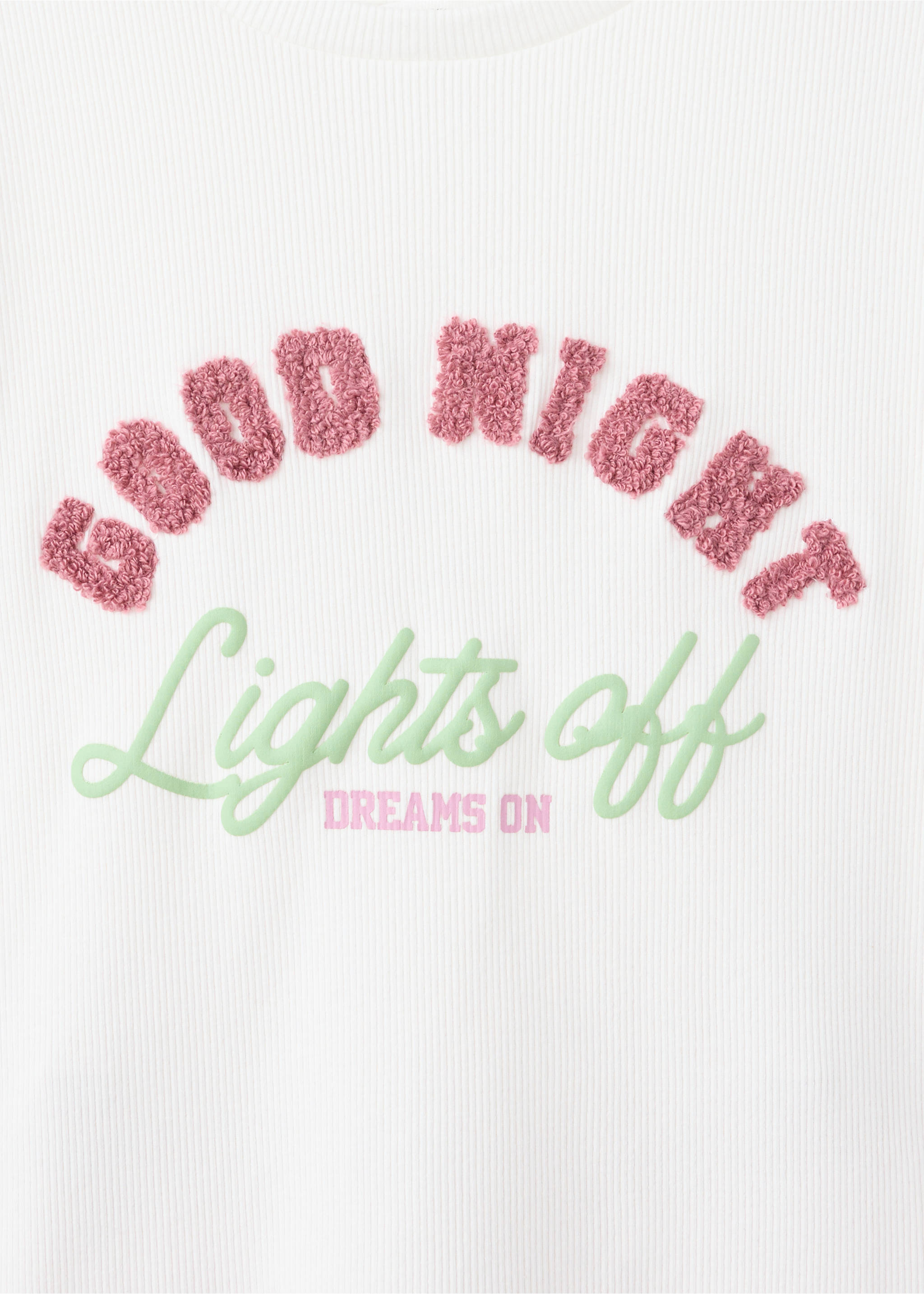 Full cotton pyjama set with text - تفاصيل المنتج 8, سكري. Ref: 37034443-00.