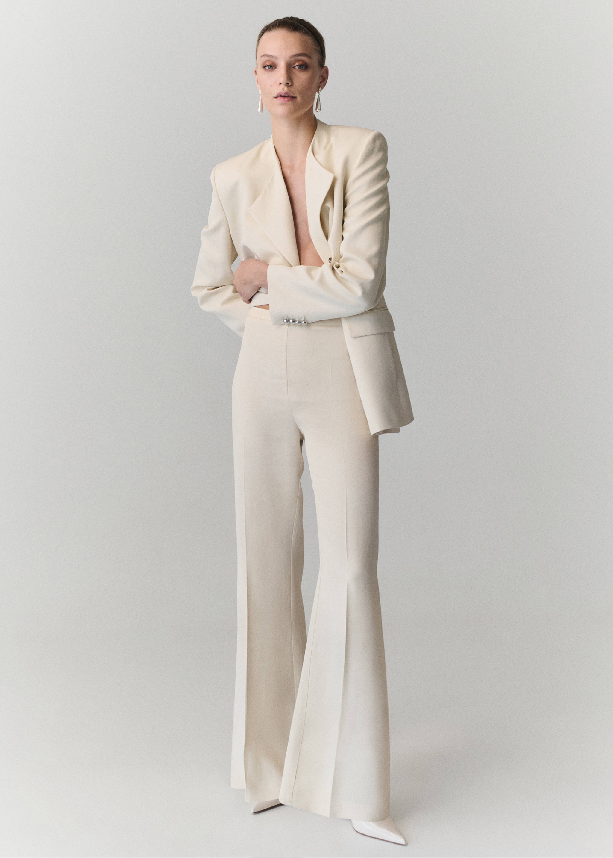 Straight-fit suit trousers - General plane