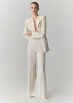 Straight-fit suit trousers — Vanilla 2