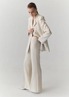 Straight-fit suit trousers — Vanilla 1