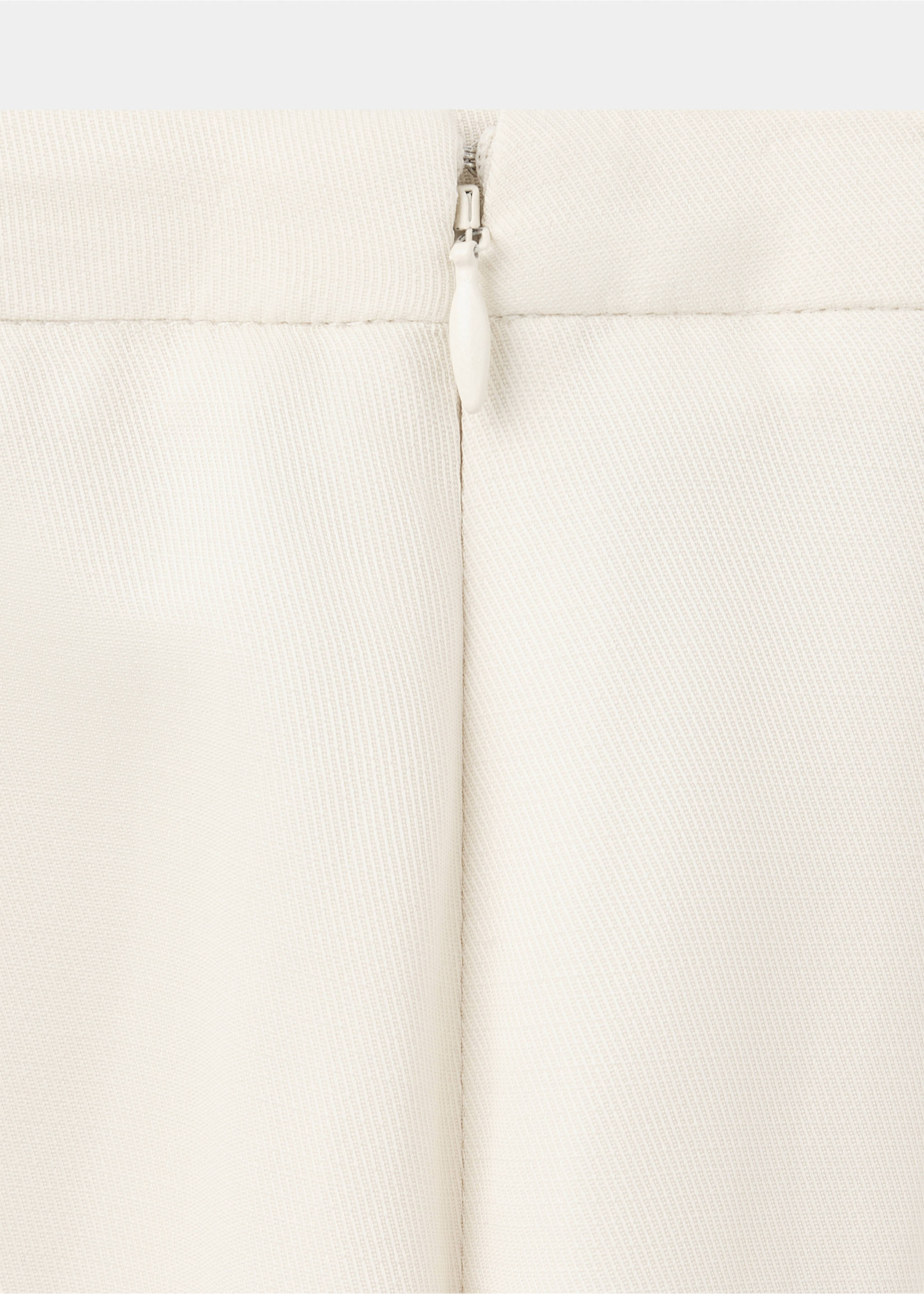 Straight-fit suit trousers - Details of the article 8, Vanilla. Ref: 37034450-00.