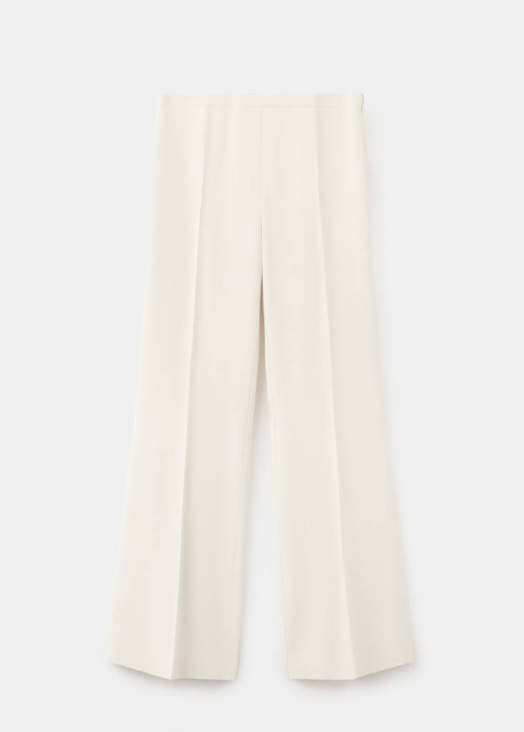 Straight-fit suit trousers — Vanilla