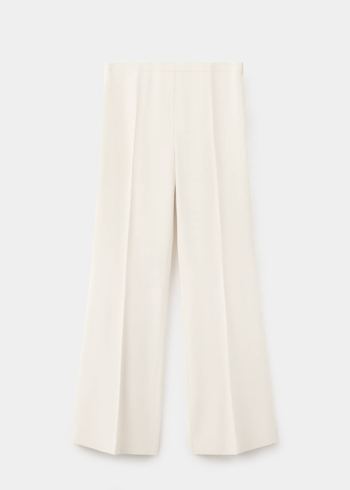 Straight-fit suit trousers — Vanilla