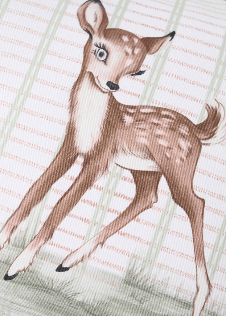 Printed 100% cotton cushion cover — Green