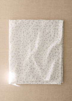 Printed cotton muslin swaddle blanket — Ecru 1