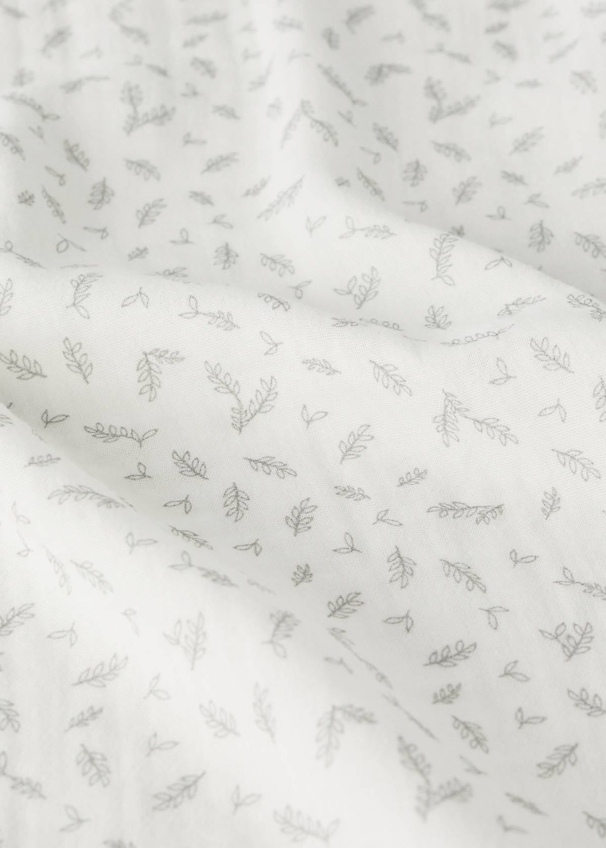 Printed cotton muslin swaddle blanket — Ecru