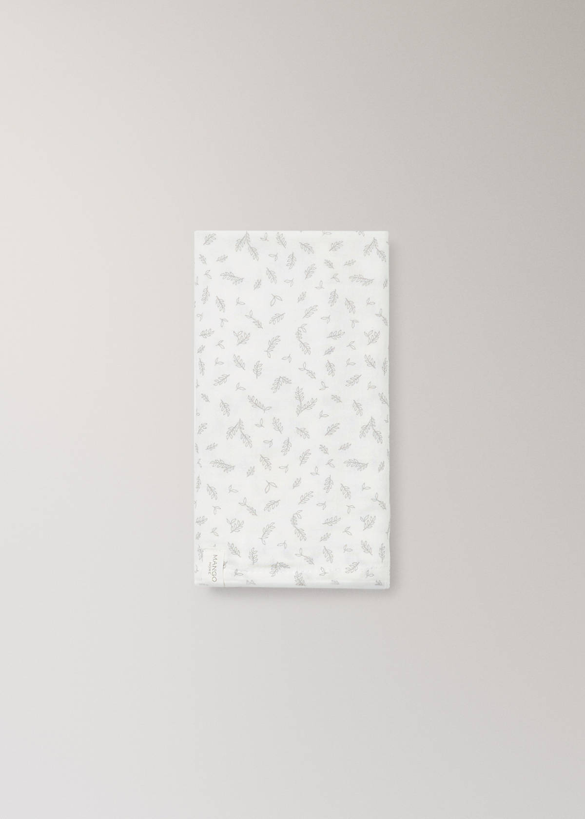Printed cotton muslin swaddle blanket — Ecru