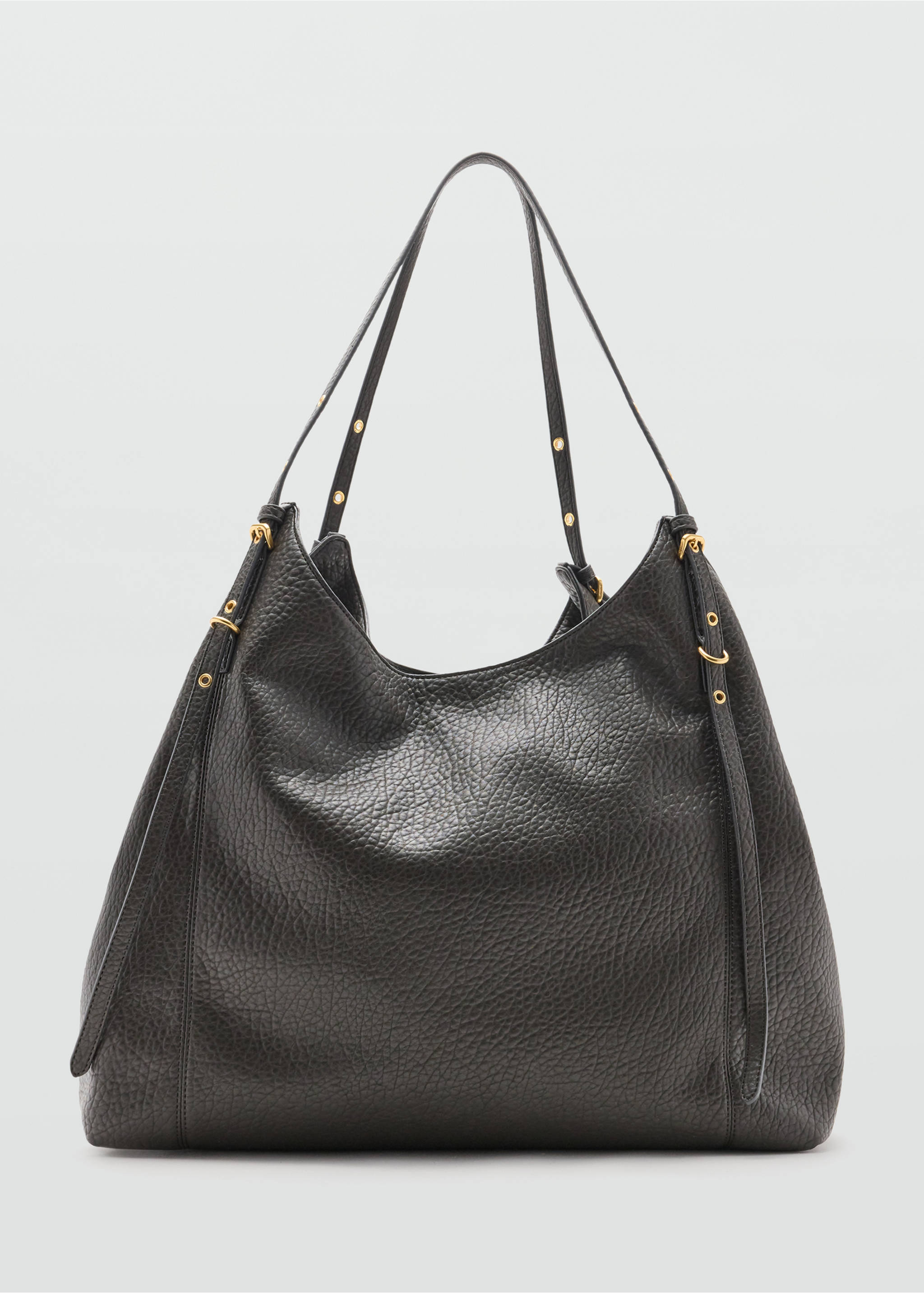 Large large-buckle bucket bag - Article without model, Grey. Ref: 37034460-00.