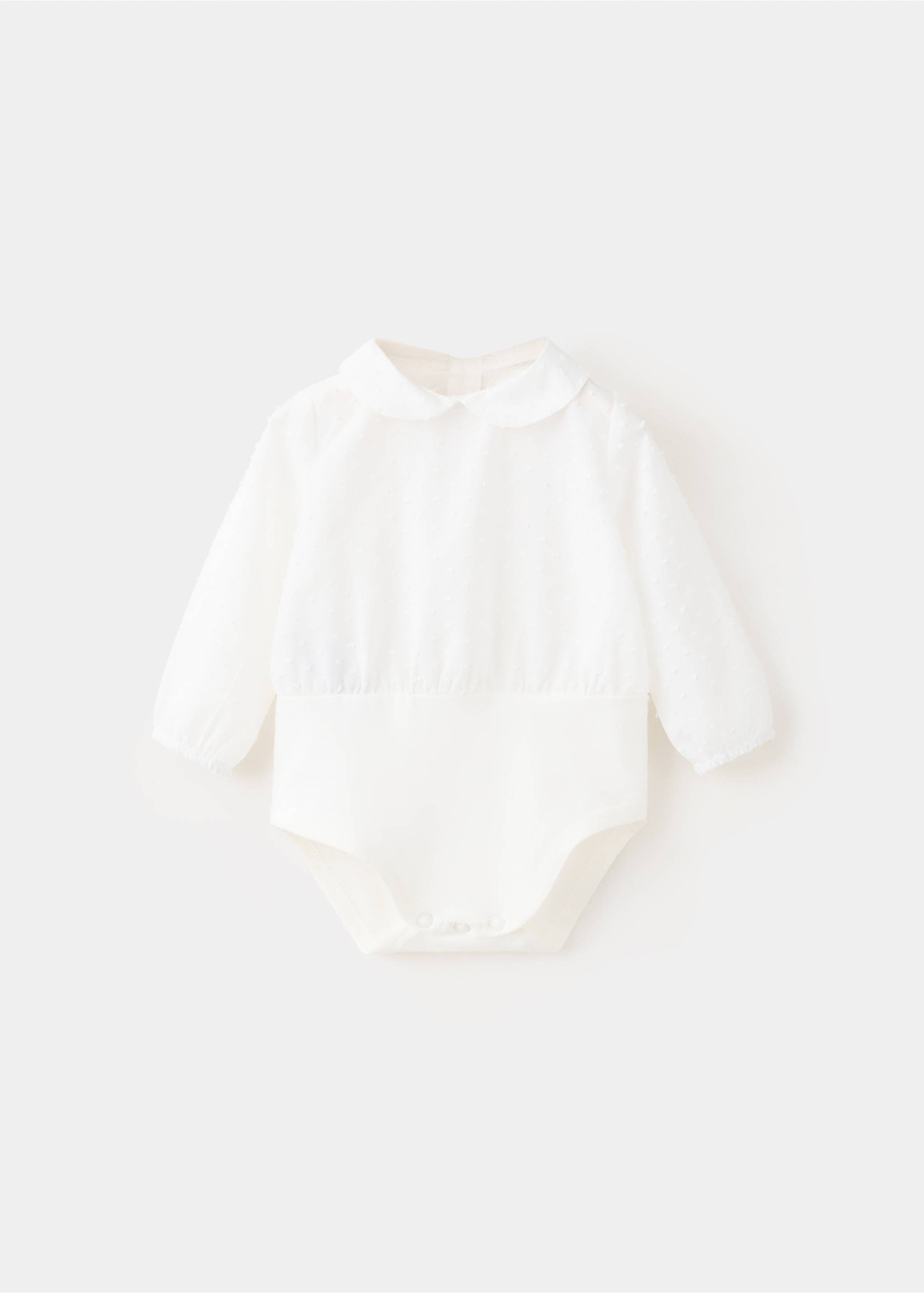 Dětské body s límečkem - Zboží bez modelu, Šedobílá. Ref: 37034472-00.