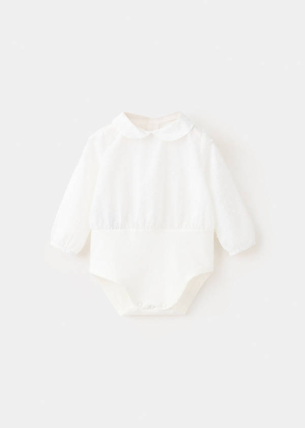 Baby-neck bodysuit — Off White