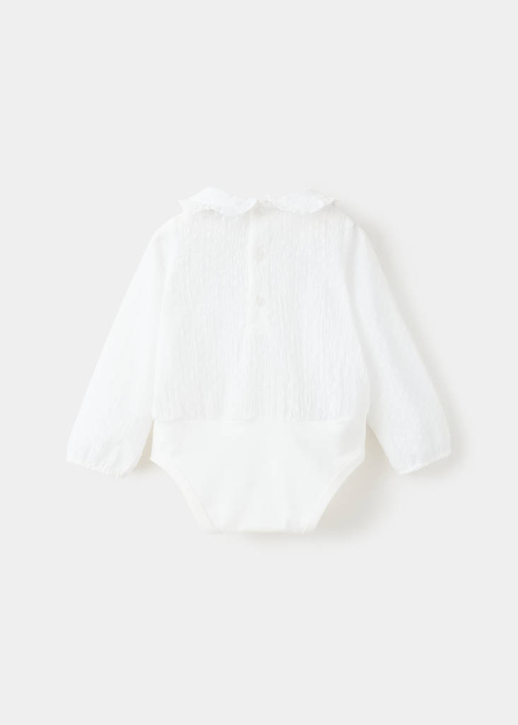 Plumeti cotton blouse — Off White