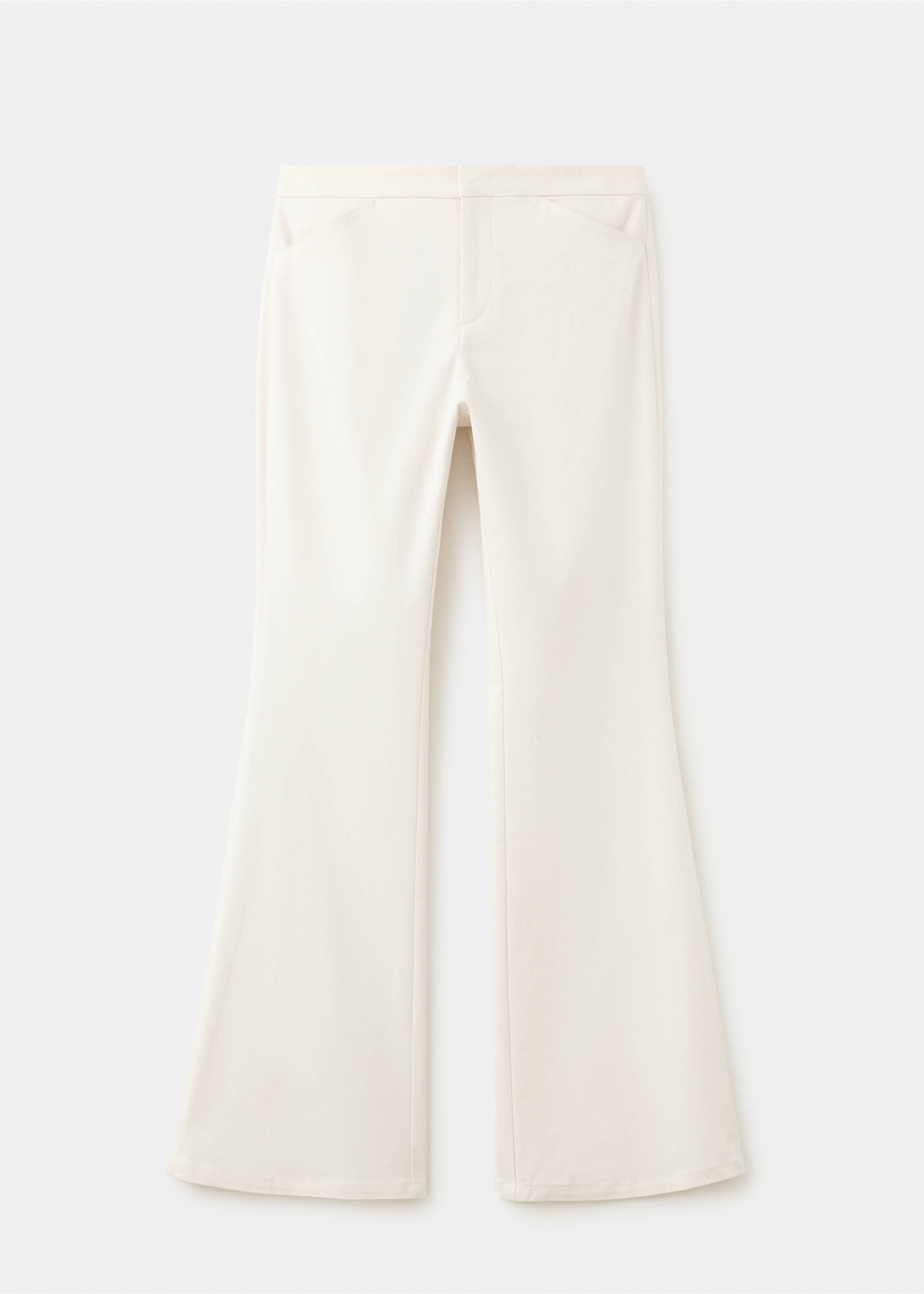 Pantalon flare taille haute - Article sans modèle, Écru. Ref: 37034474-00.
