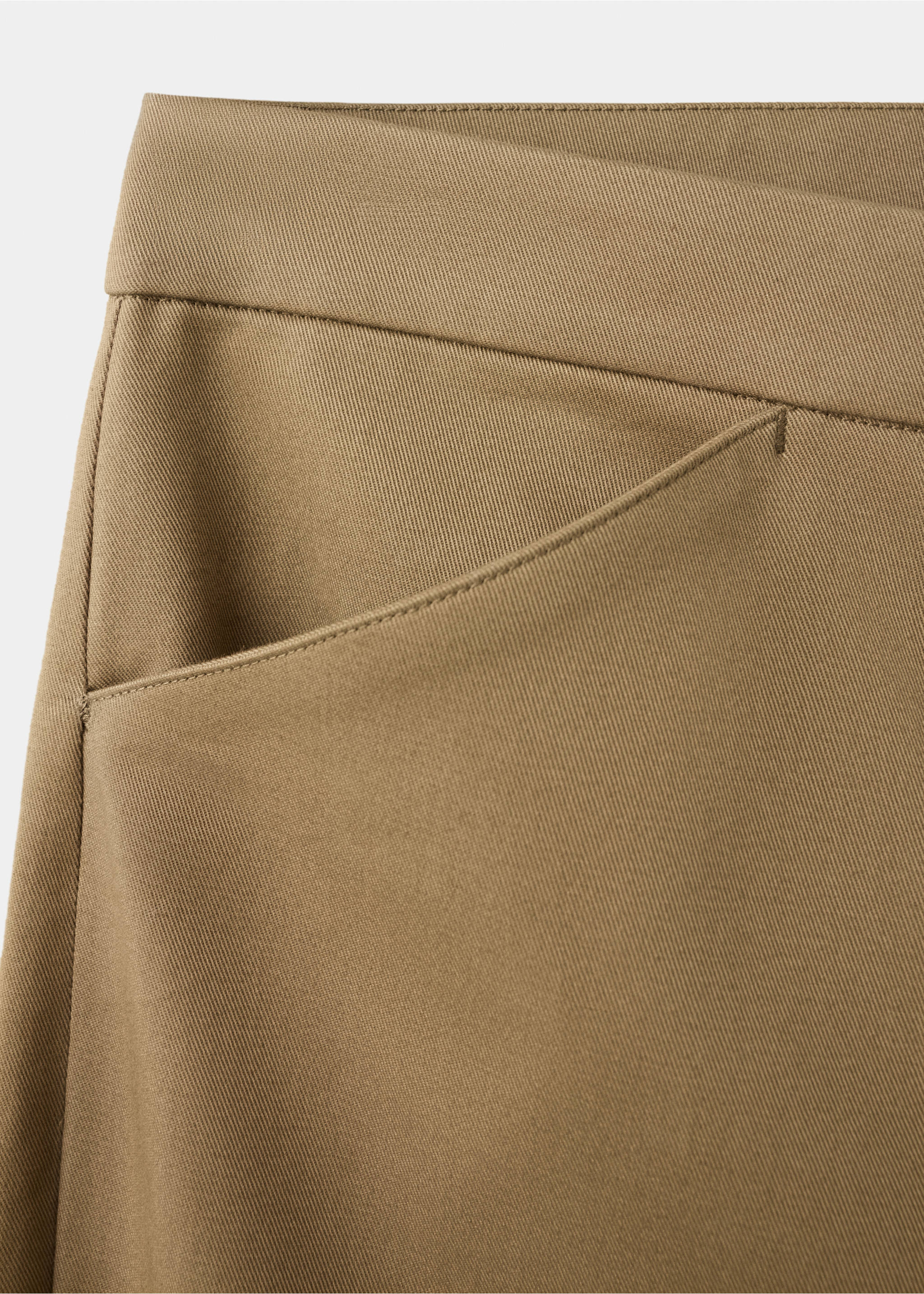 Pantalon flare taille haute - Détail de l'article 0, Kaki. Ref: 37034474-00.