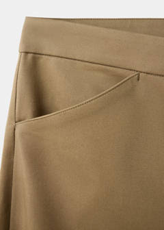 High-waisted flared trousers — Khaki 7