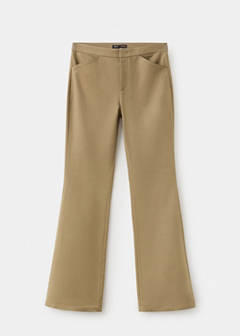 High-waisted flared trousers — Khaki 5