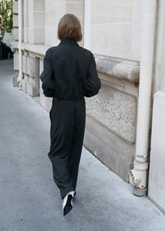 Adjustable-hem pinstripe trousers — Grey 3